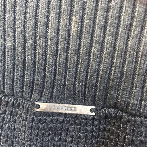 Lululemon Cashmere Bamboo Blend Belted Open Cardigan Waffle Knit Sweater Wrap 4 - Picture 8 of 13